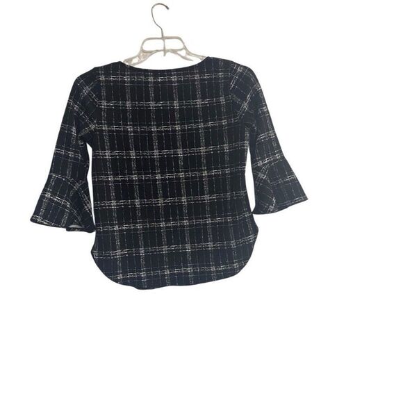 FORTUNE+IVY Women’s Top Size Small Black White Bell Sleeves‎ - Picture 2 of 7